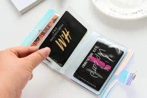 Holographic Laser Mini Photo Album 3 Inch Card Holder Transparent PVC Photocard Binder