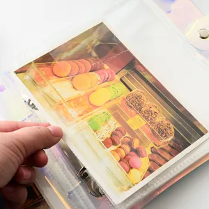 Transparent loose leaf photo album for polaroid pictures and card collectible storage