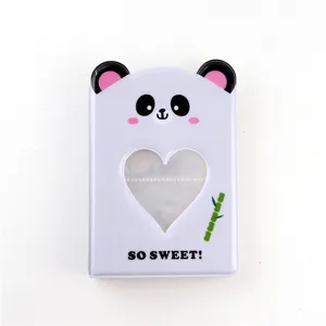 Cute panda 3-inch photocard binder with heart cutout and sweet style for polaroid photos.