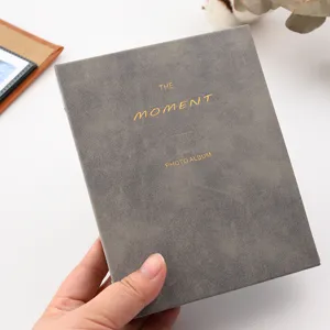 Velvet 3 inch photo album for Polaroid pictures and mini cards storage, elegant design.