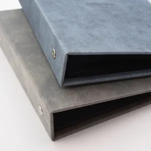 Suede 3-inch photo album and photocard storage book, soft texture, perfect for collection.