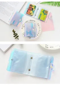 Holographic 3-inch photo card holder album multi slot binder storage pocket transparent