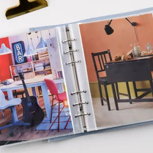 Loose-leaf photo album binder transparent PVC refillable instax polaroid card storage book