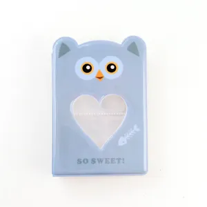Cute Owl Shape 3 Inch Photocard Holder Mini Photo Album For Kpop Idol Photocards Display
