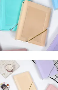 Álbum de fototarjetas de 3 pulgadas color caramelo, lindo clasificador para tarjetas de ídolos.