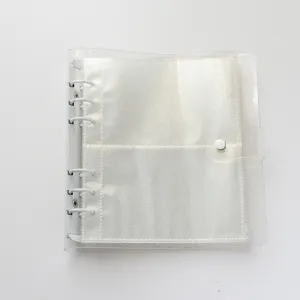 Transparent glitter loose-leaf photo album binder for Kpop photocards and polaroids.