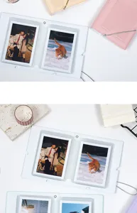 Mini álbum de fotos polaroid de 3 pulgadas con correa para colección de tarjetas de ídolos.