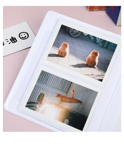 Mini album per fototessere 3 pollici con tasche trasparenti per collezione card Kpop.