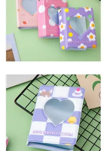 Mini album photo 3 pouces porte-photocarte polaroid mignon classeur coeur creux chic
