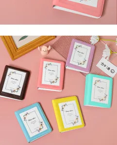 Colorful 3-inch photo album mini card storage book for polaroids and kpop photocards.