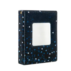 3-Inch Photocard Binder Mini Starry Glitter Photo Album Idol Card Storage Book Holder
