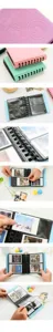 Mini photo album for 3-inch Instax mini photos, 68 pockets coil bound macaron design detail view.