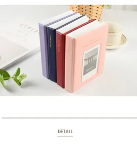 Mini 3-inch photo album for instant film, pastel PU leather cover, cute memory photocard holder.