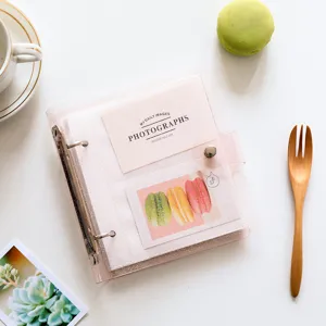 Transparent glitter loose-leaf photo album mini photocard holder 3 inch picture storage