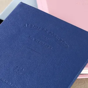 Leather 3 Inch Polaroid Photo Album 120 Pockets Mini Picture Book Memory Book Blue