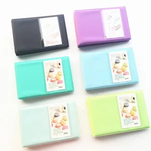 Candy color 64 pockets mini instax polaroid photo album insert style portable card holder