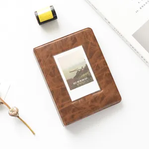 Retro 3 inch mini instant photo album, stylish polaroid picture holder with 64 pockets for memories