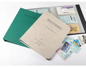 Ticket collection album for polaroid photos, receipts, train tickets and travel cards use.
