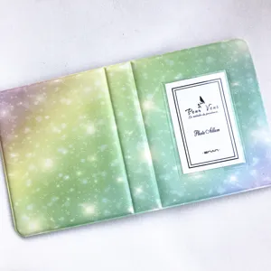 Starry gradient 3-inch mini photo album collectible book for Polaroid, tickets, and cards.