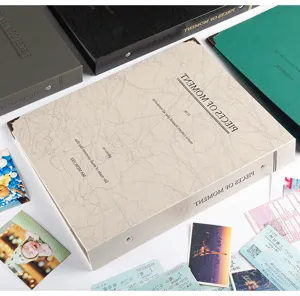 Vintage 3-inch photo album for polaroids, tickets, and travel memories storage collection.