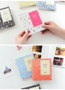 Mini photo album detail view, cute pattern PP insert card book for 3 inch instant pictures.