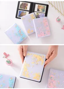 Mini álbum de fotos con arena movediza de 3 pulgadas para fotos Instax y lentejuelas.