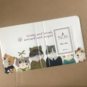 Mini 3-inch photo album cute cat cartoon ticket collection book card holder storage