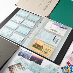 Polaroid 3 Inch Photo Album Ticket Storage Book PU Leather Loose Leaf Memory Scrapbook Travel Ticket Collection Book