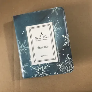 Mini 3-inch photo album starry sky design card collector book for polaroid cards tickets.