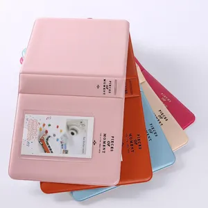 Korean style 3-inch mini photo album for Polaroid Instax pictures, cute leather cover book.