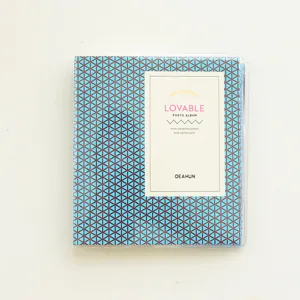 Mini photo album for polaroid pictures, cute geometric pattern cover, card holder 3 inch.