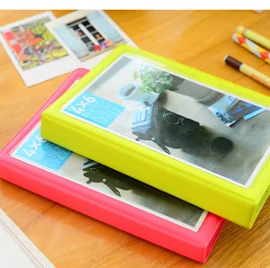 Macaron color insert photo album, 4x6 picture holder storage book for daily memories and gifts.
