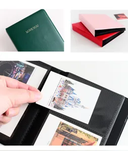 Mini album photo pour photos polaroid 3 pouces porte-cartes photo instax couverture en cuir.
