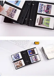 Loose leaf PP photo album for 3 4 5 inch pictures and movie tickets storage book.