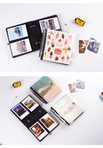 Detailed view of the clear loose-leaf mini photo album, perfect for collecting 3, 4, 5-inch pictures.