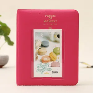 Pink mini photo album 3 inch instax mini picture holder cute PU leather photo book memory