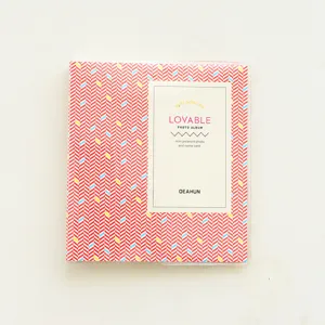 Mini 3 inch photo album card binder red pattern cute collectible photocard holder