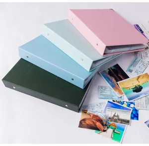 Multi-color ring binder album for ticket stubs and 3-inch photos, handy storage book set.