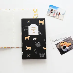 Mini 3-inch photo album for polaroid picture storage book with cute dog pattern design.