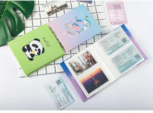 Mini 3-inch photo album and ticket collection book for polaroids, train tickets, and memo cards.