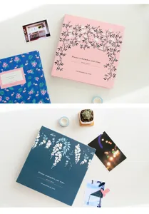 Mini album photo pour images polaroid 3 pouces 5 pouces mignon couverture flamant rose et fleurs