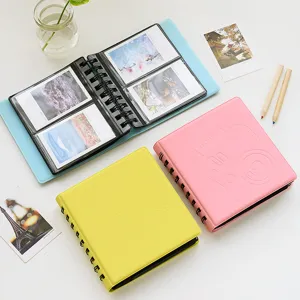 Instax mini photo album 3 inch 68 pockets macaron color spiral photocard binder cute book