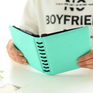 Macaron green 3-inch instax photo album with 68 pockets, cute ring binder design for pictures.