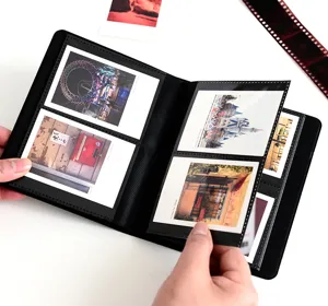 Mini album photo pour images Polaroid 3 pouces petit livre de rangement de cartes noir