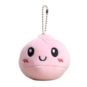 Süsse Plüsch Teigtasche Schlüsselanhänger weiche Cartoon Baozi Puppe Anhänger Rucksack Geschenk