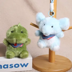 Niedlicher Plüsch Tier Schlüsselanhänger mit Schal weiche Stofftier Tasche Anhänger für Kinder.
