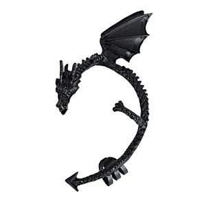 Pendiente de oreja dragon gotico punk sin perforacion joya detalle de producto