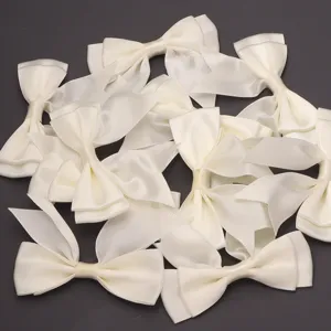 Polyester double layer swallowtail ribbon bows for DIY gift wrapping and clothing parts