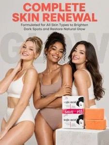 Kojic acid soap for skin lightening and dark spot correction, natural cleansing bar for face and body.