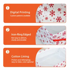Christmas fabric storage basket with snowflake pattern, collapsible Oxford cloth organizer.